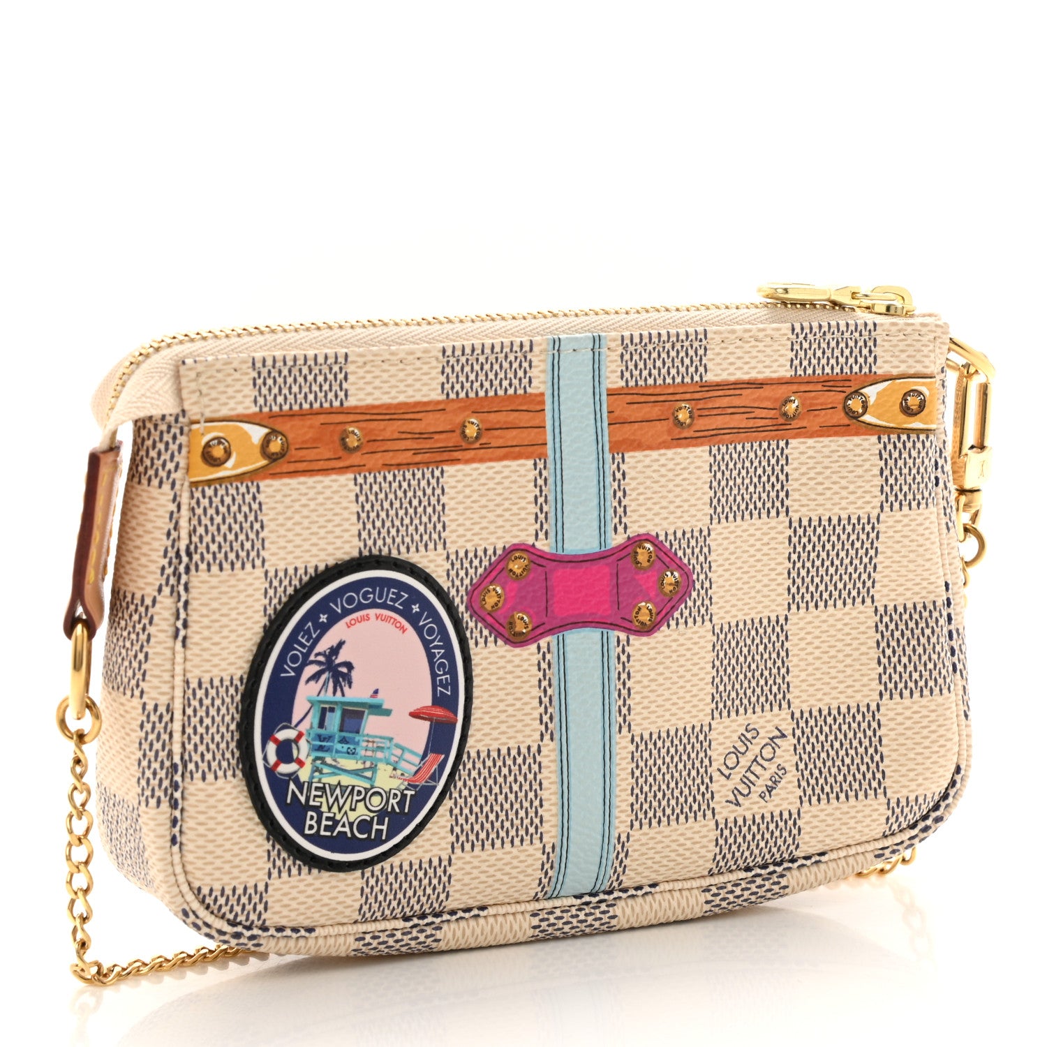 Louis Vuitton Damier Azur Summer Trunks Newport Beach Mini Pochette Accessories 3 of 8