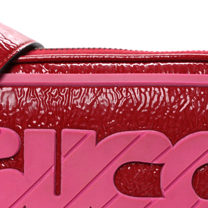 Gucci Patent Rubber Game Patch Logo Belt Bag  85 34 Hibiscus Red 8 of 11