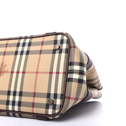 Burberry Haymarket Check Buckle Satchel Chocolate 9 of 11