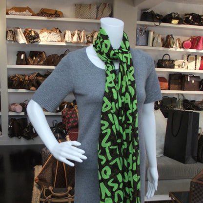 Louis Vuitton Cotton Graffiti Green 2 of 3