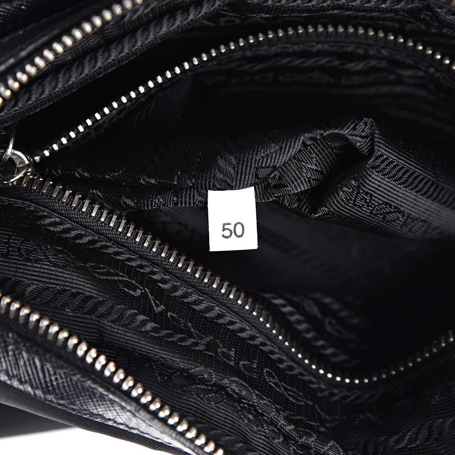 Prada Tessuto Nylon Saffiano Shoulder Bag Black Cuoio 8 of 12