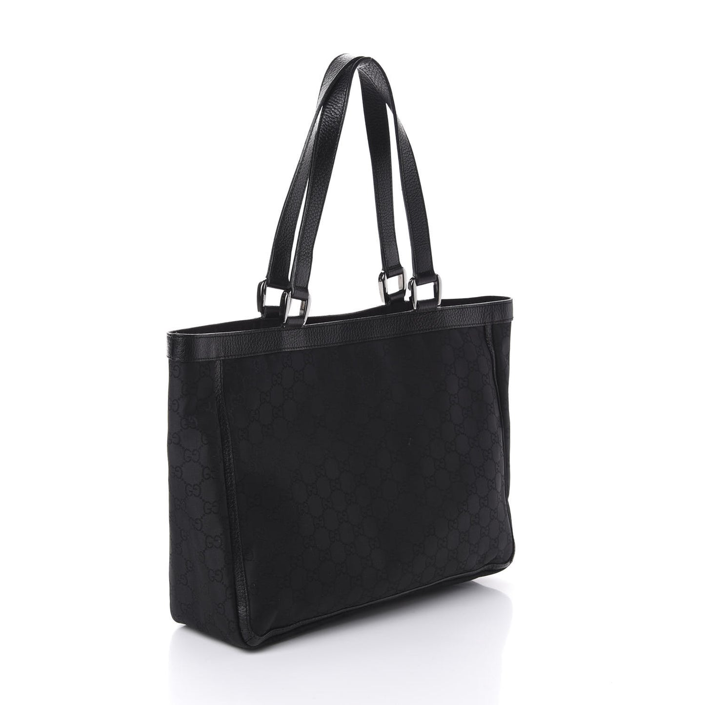 Nylon Monogram Abbey D Ring Tote Black