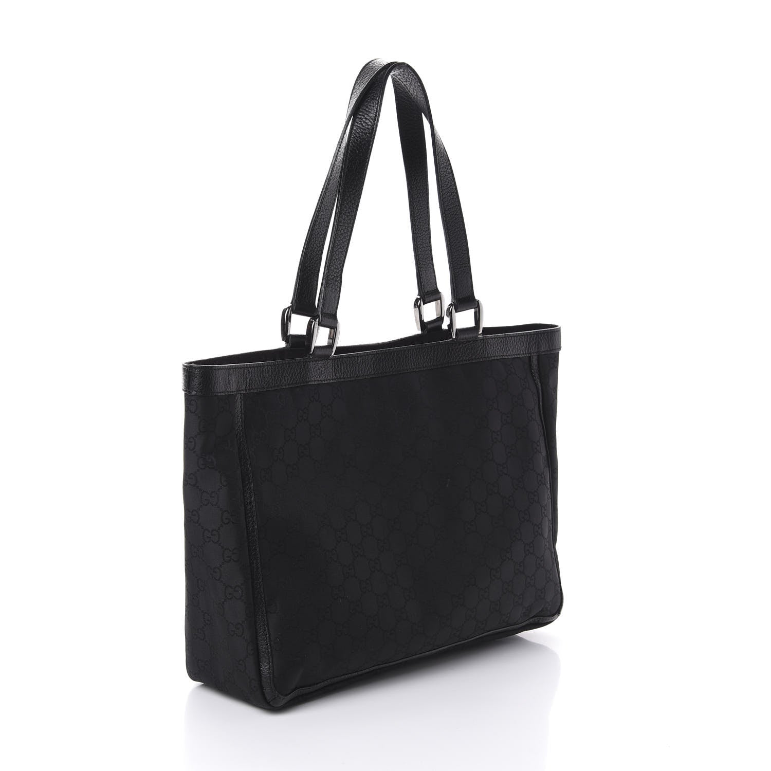 Gucci Nylon Monogram Abbey D Ring Tote Black 3 of 9