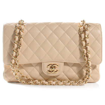 Chanel Caviar Quilted Medium Double Flap Beige 1 of 7