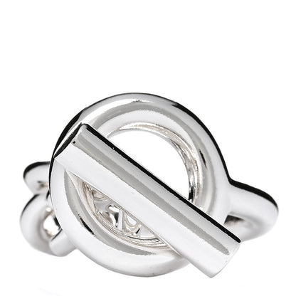 Hermes Sterling Silver GM Croisette Ring 50 5.25 1 of 5