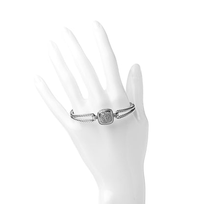 David Yurman Sterling Silver Diamond Albion Cable Bracelet 2 of 5