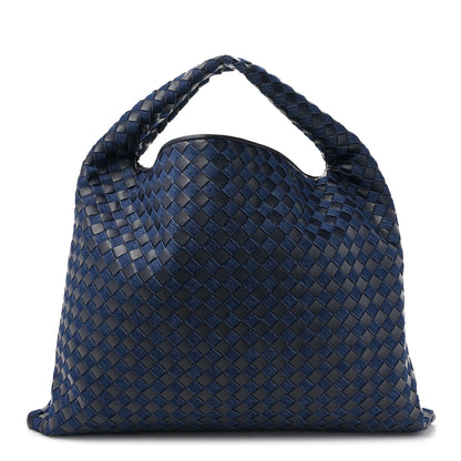 Bottega Veneta Denim Calfskin Intrecciato Large Hop Abyss Indigo 1 of 9