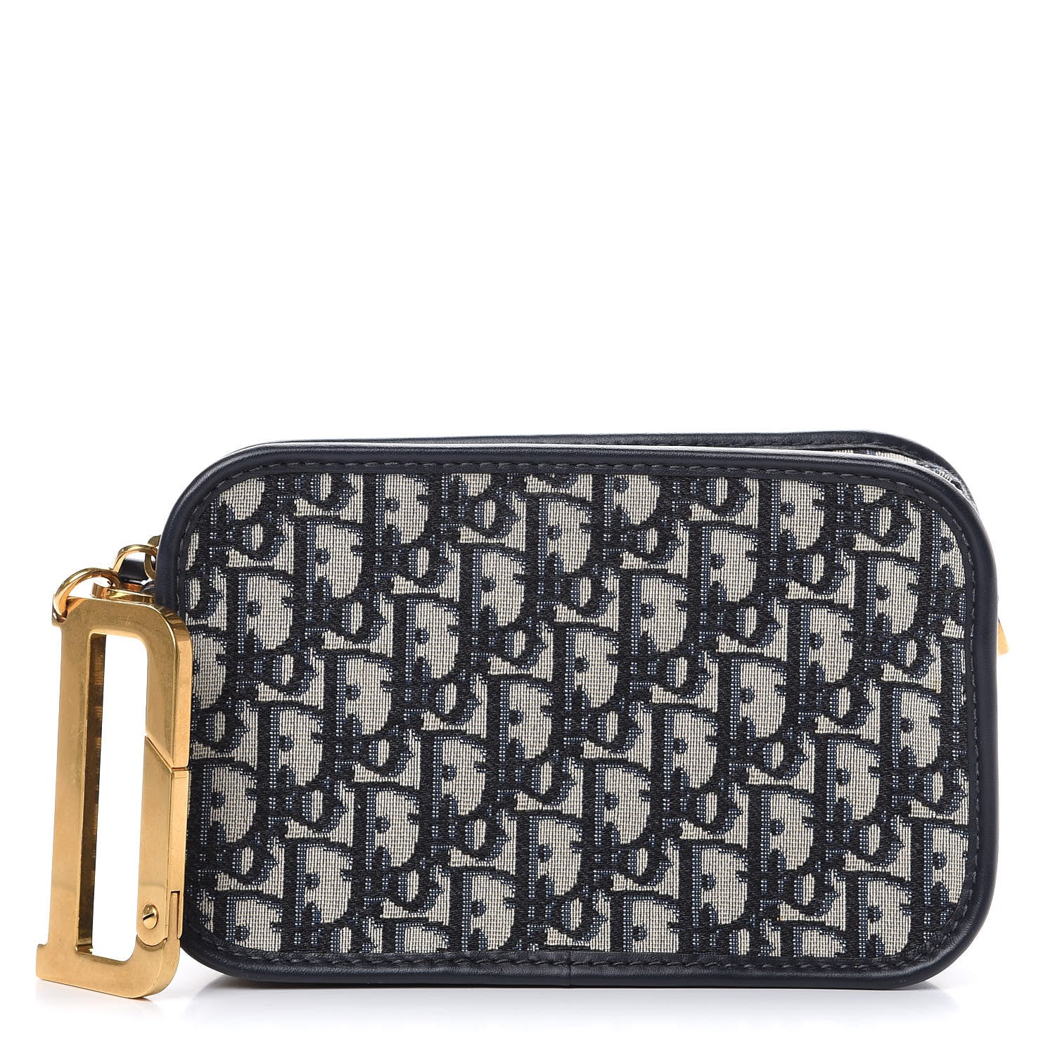 Christian Dior Oblique Diorquake Clutch Blue 1 of 7