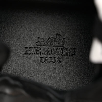 Hermes Nappa Suede Goatskin Jet Sneakers 38.5 Black 6 of 9