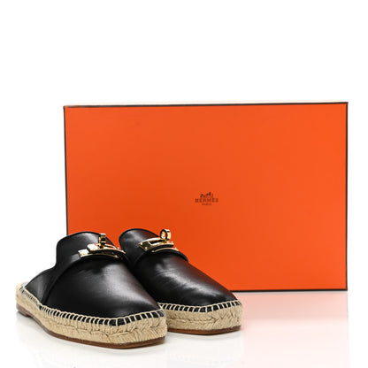 Hermes Goatskin Feria Espadrille 35 Black 9 of 9