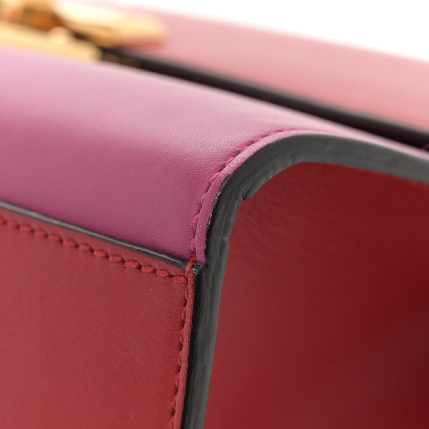 Gucci Moon Calfskin Bi-Color Medium Padlock Shoulder Bag New Rosette Hibiscus Red 11 of 13