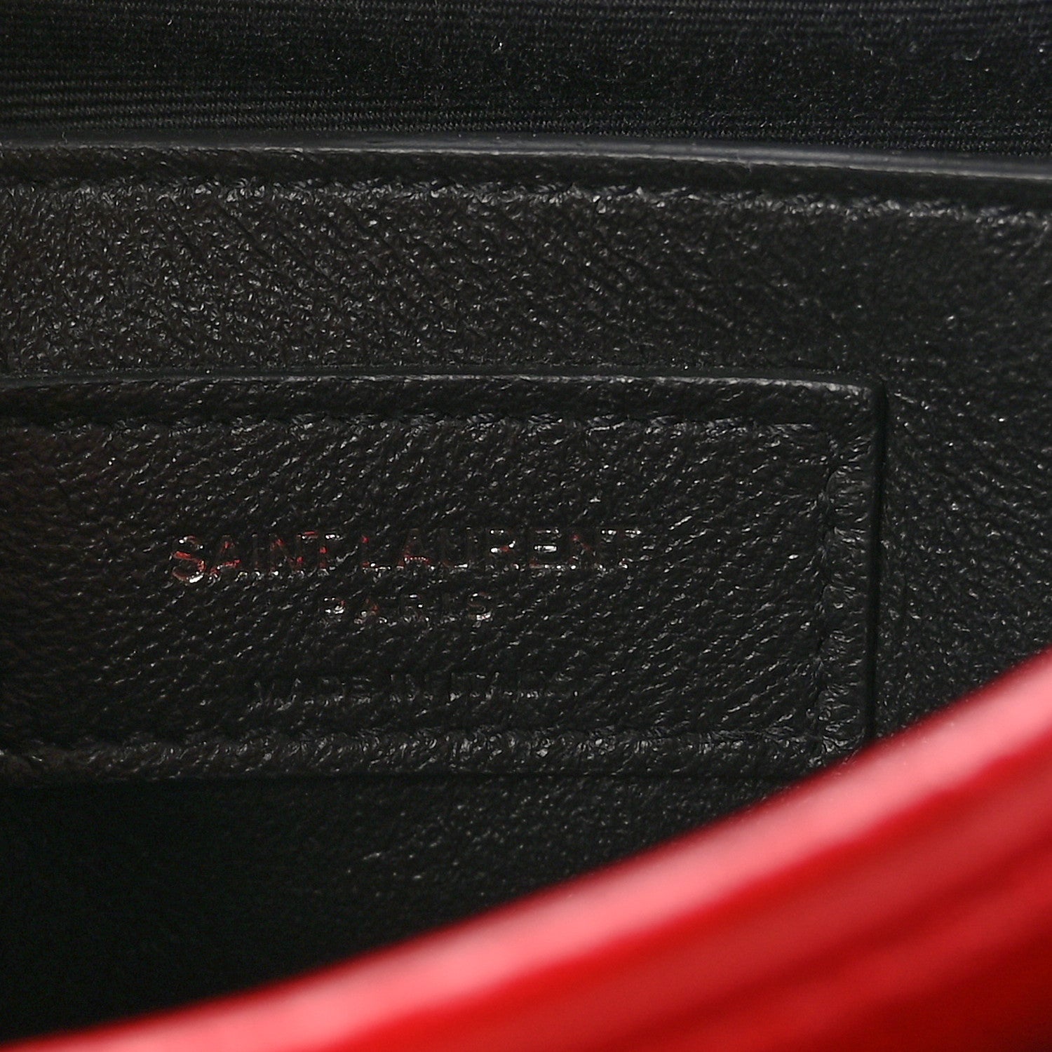Saint Laurent Crinkled Calfskin Matelasse Monogram Baby Niki Chain Satchel Rouge Eros 6 of 10