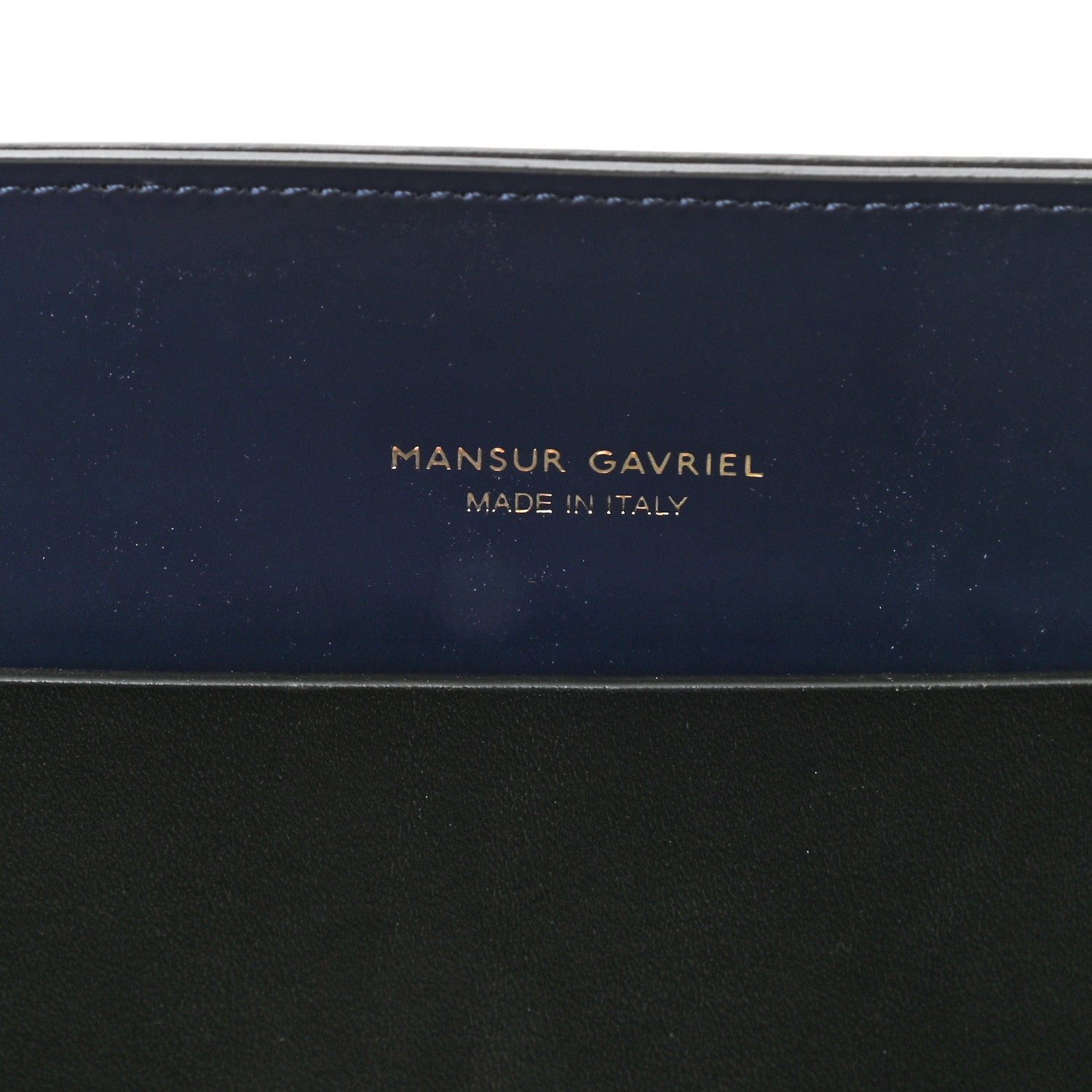 Mansur Gavriel Vegetable Tanned Calfskin Sun Bag Black Blue 5 of 8