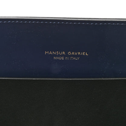 Mansur Gavriel Vegetable Tanned Calfskin Sun Bag Black Blue 5 of 8