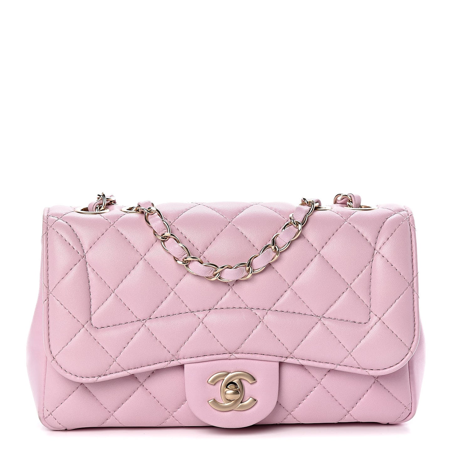 Lambskin Quilted Mini Mademoiselle Chic Flap Pink