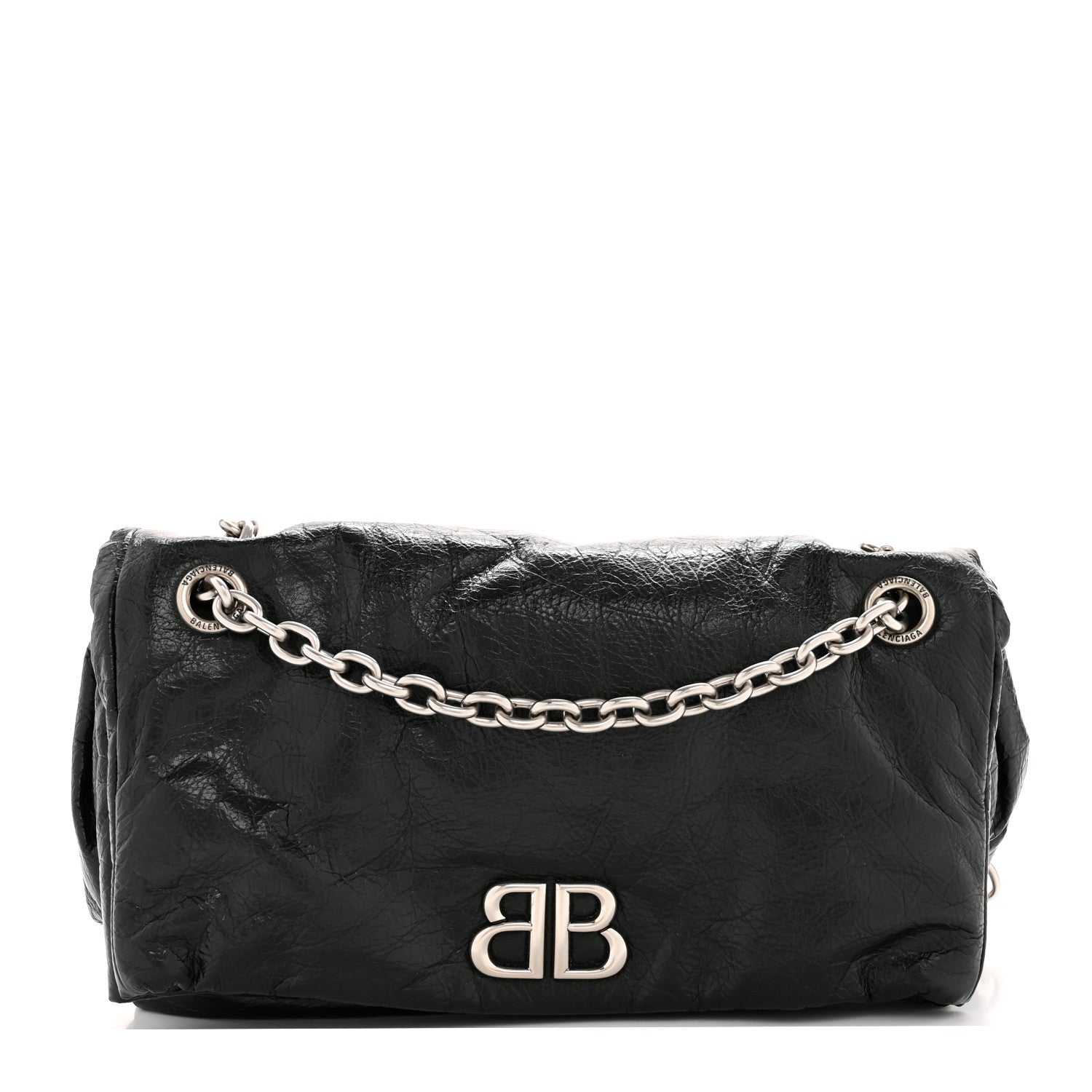Balenciaga Arena Calfskin Small Monaco Chain Shoulder Bag Black 1 of 10