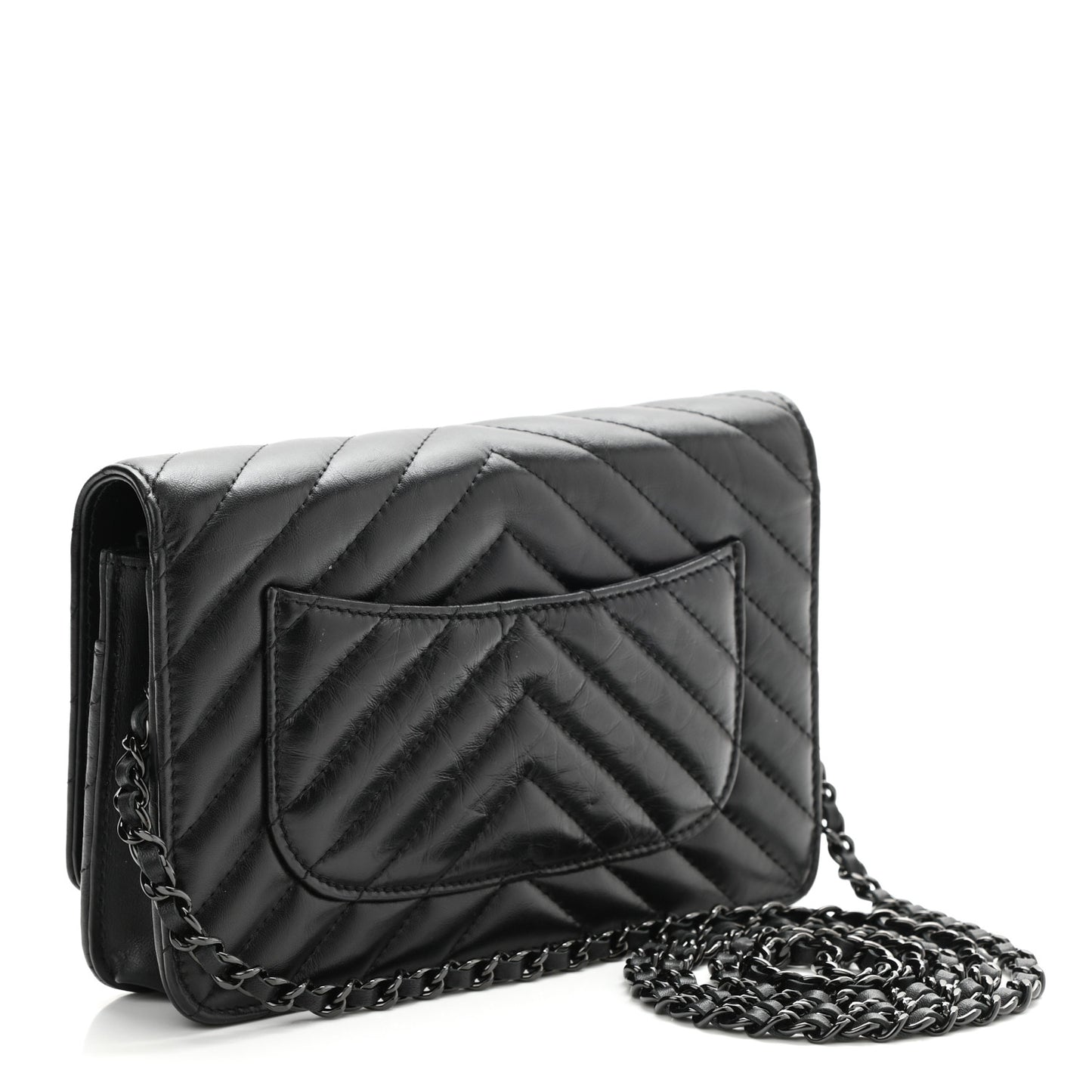 Chevron Reissue Wallet On Chain WOC So Black
