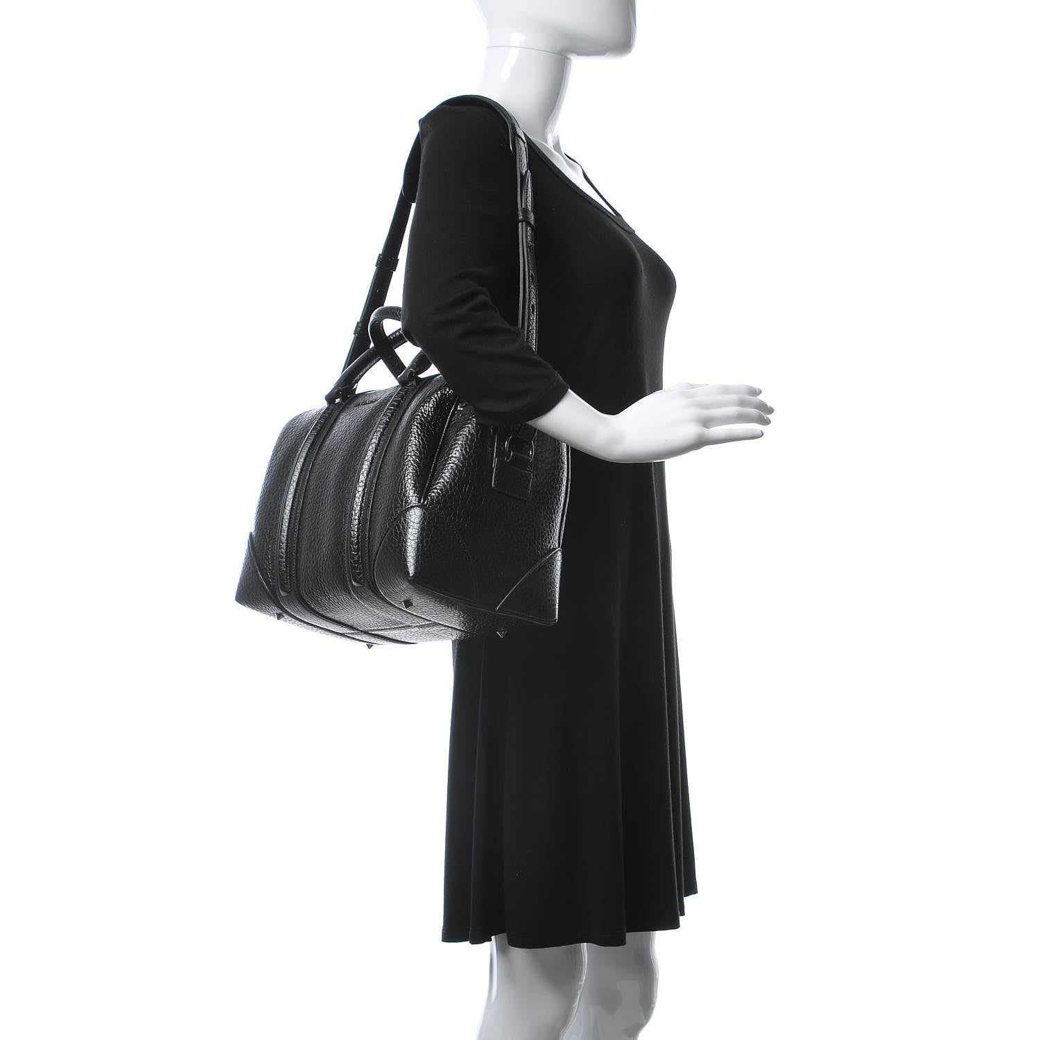 Givenchy Glazed Pebbled Calfskin Medium Lucrezia Black 2 of 11