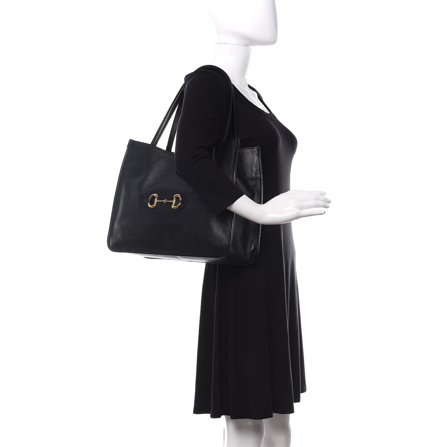 Gucci New Sakai Calfskin Lux Horsebit 1955 Tote Bag Black 2 of 11