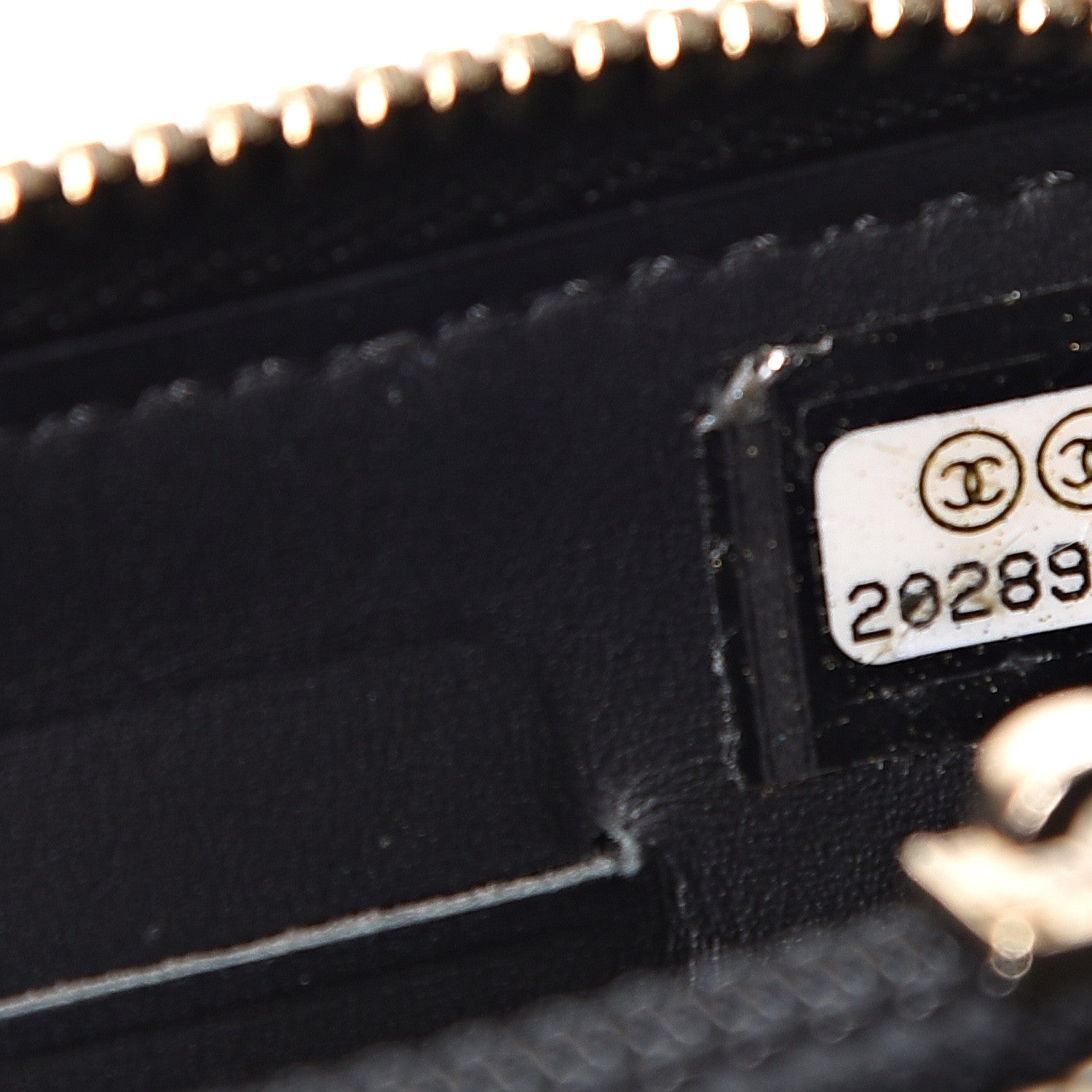 Chanel Caviar Quilted Large Gusset Double Zip Around Wallet Black 9 of 9