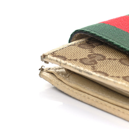 Gucci Monogram Web Ladies Web French Wallet Off White 10 of 12