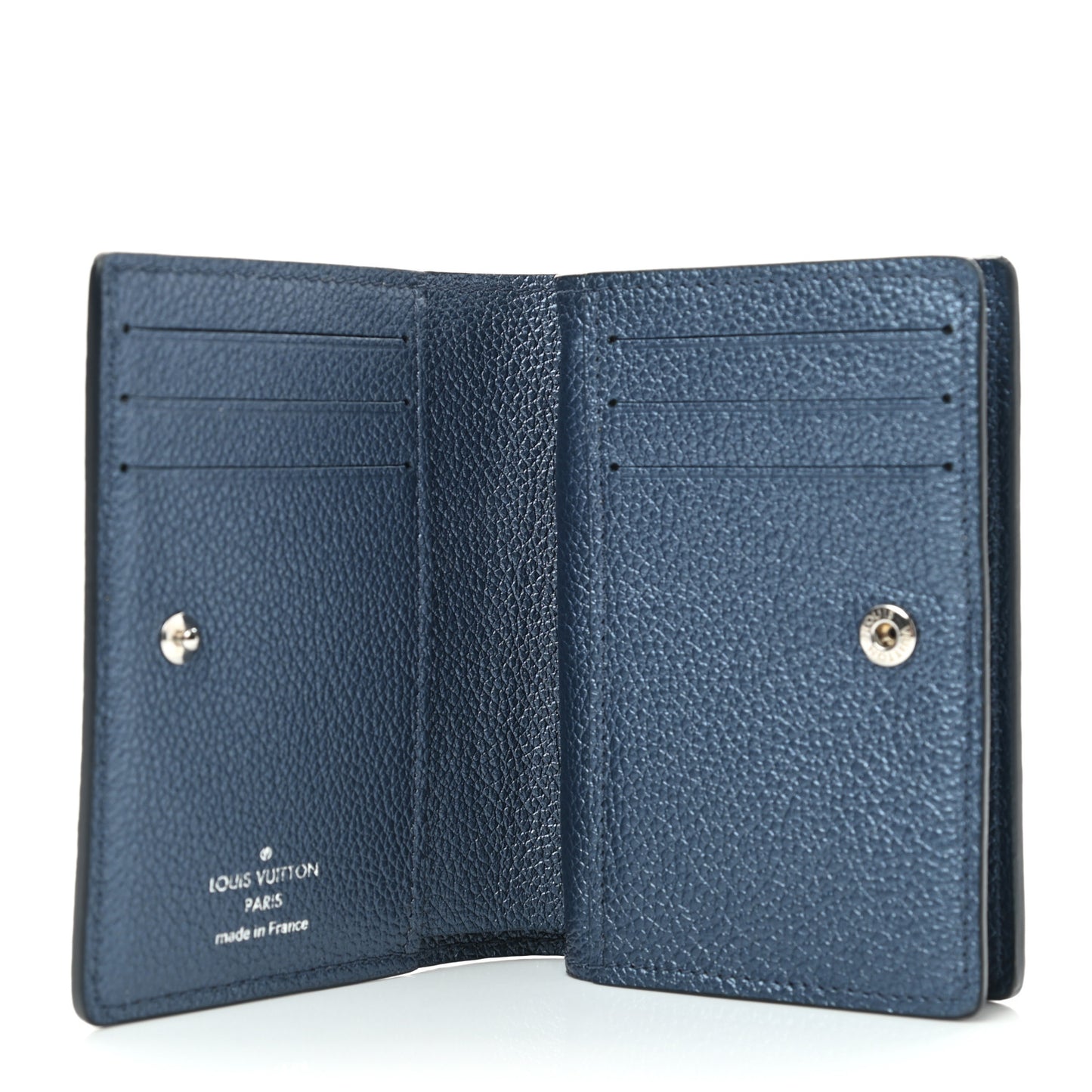 Metallic Empreinte Clea Wallet Navy Nacre
