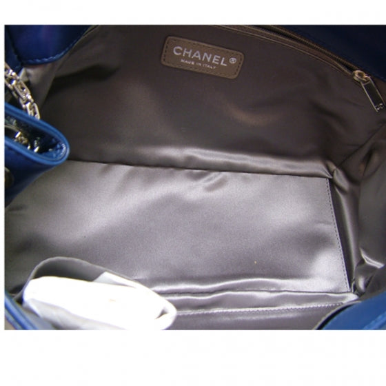 Patent Reissue Link Chain Medium Flap Navy