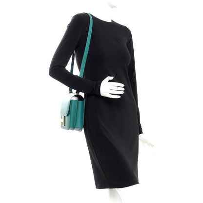 Hermes Epsom Horseshoe Constance 24 Malachite Bleu Sapphire 2 of 21