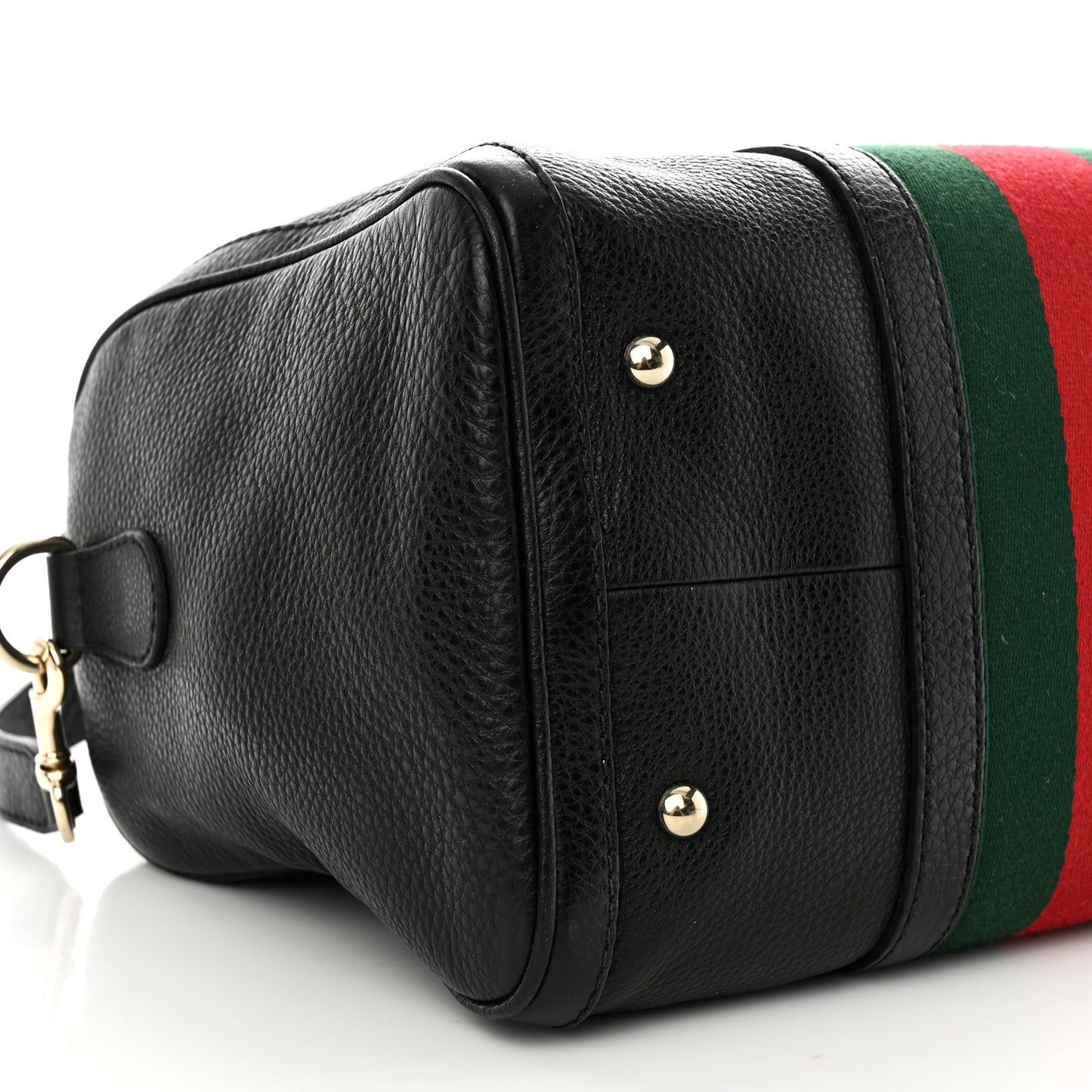 Calfskin Vintage Web Medium Boston Black