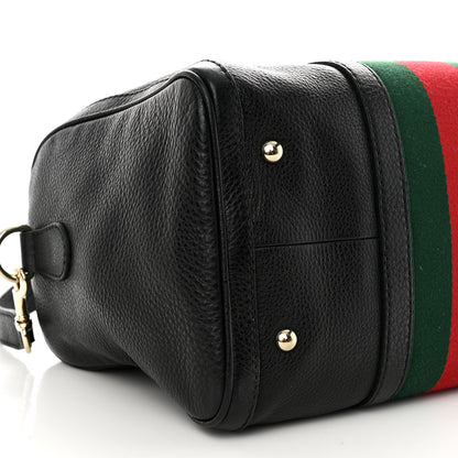 Gucci Calfskin Vintage Web Medium Boston Black 8 of 9