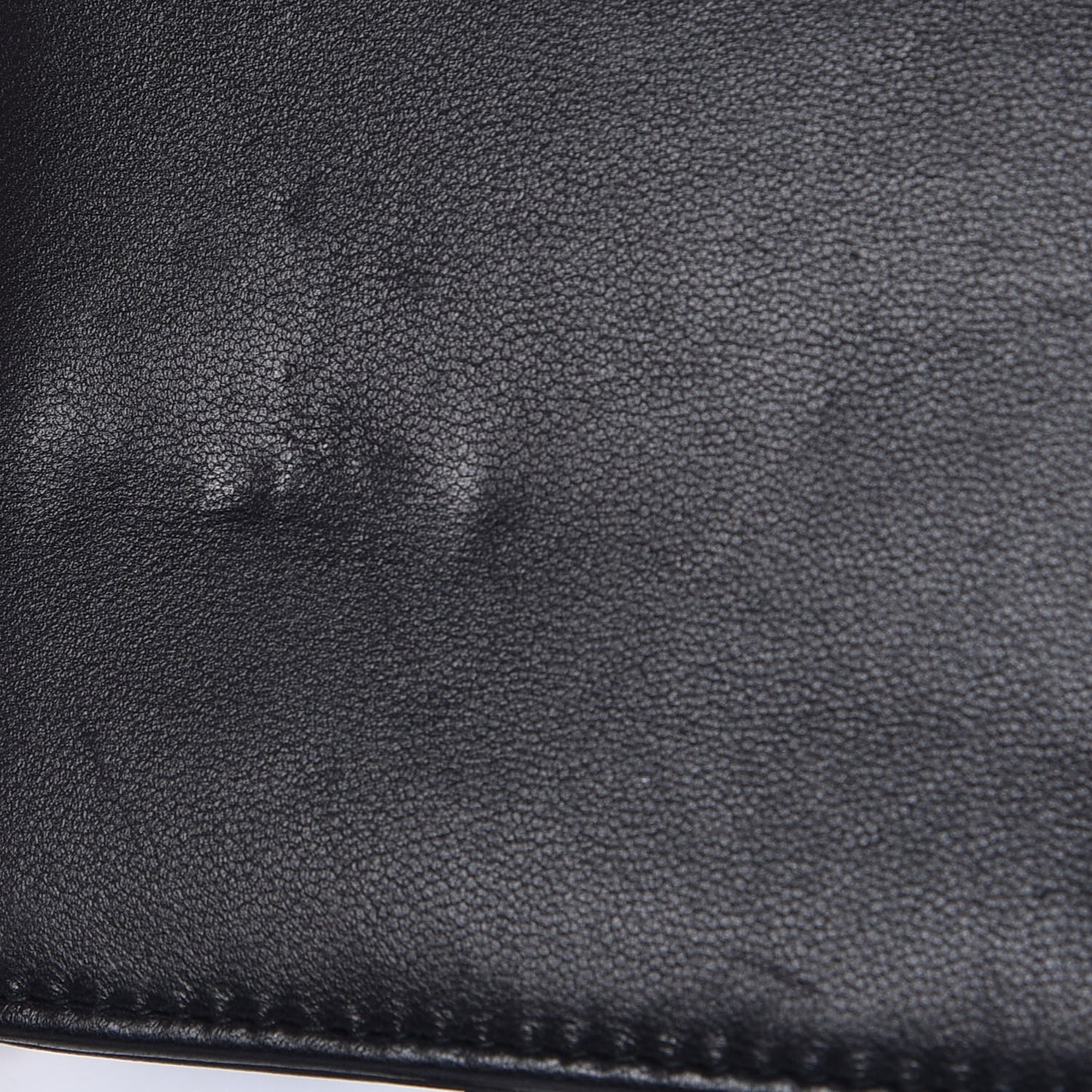 Goatskin Quilted Diamond CC Wallet On Chain WOC Black