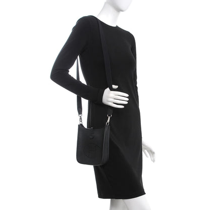 Hermes Taurillon Clemence Evelyne TPM Black 2 of 8