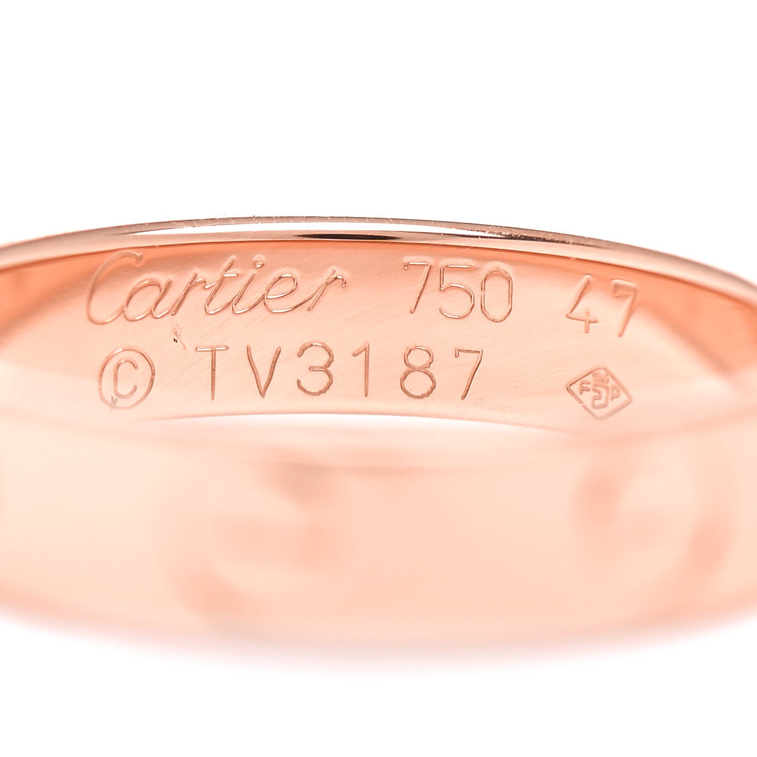 Cartier 18K Pink Gold 3.5mm LOVE Wedding Band Ring 47 4 4 of 4