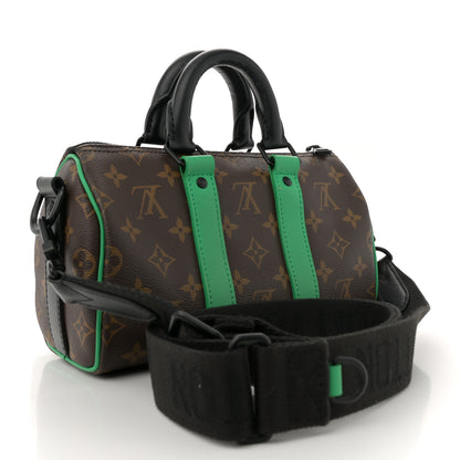 Louis Vuitton Monogram Macassar Keepall Bandouliere 25 Minty Green 2 of 9