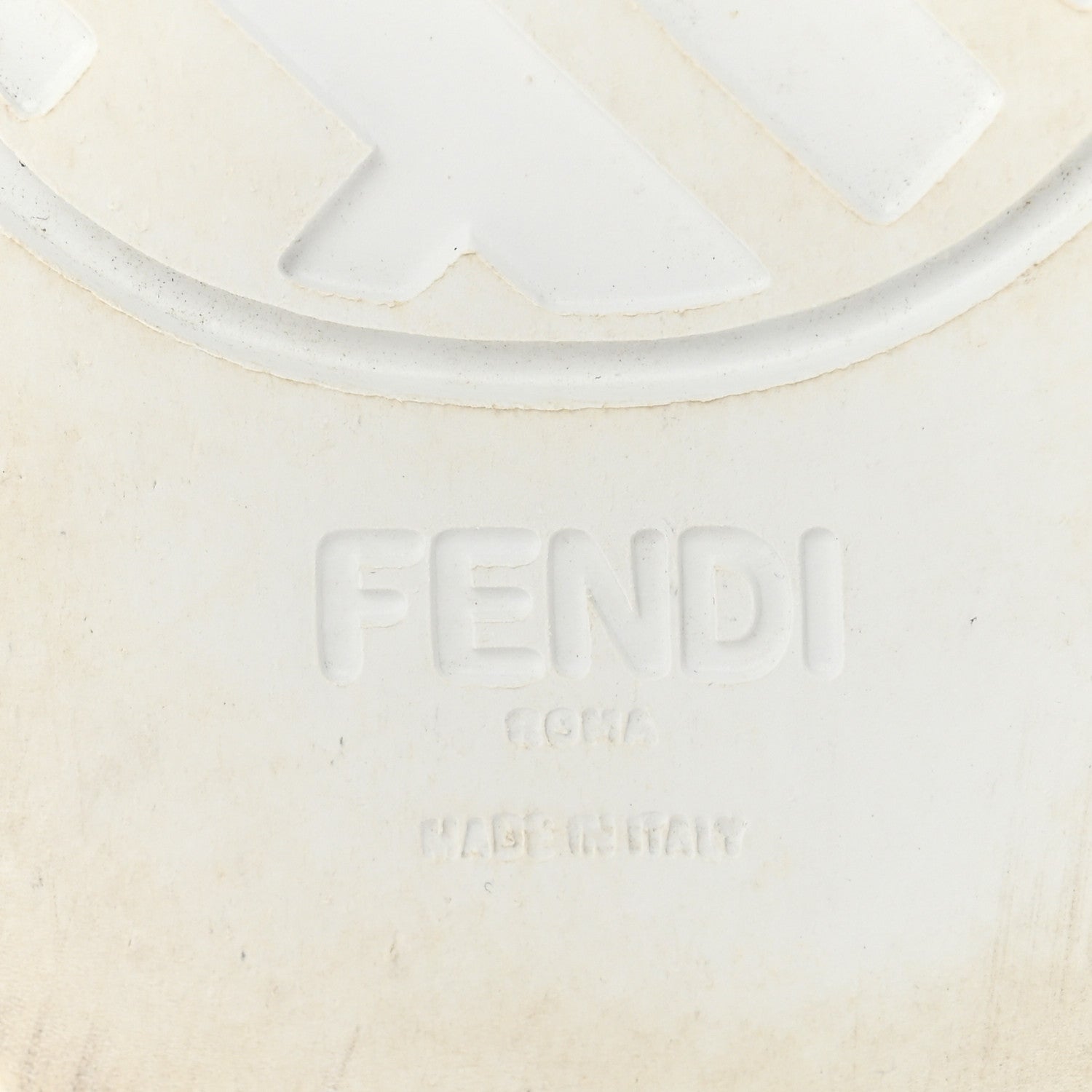 Fendi Nappa FF Embossed Rise Low Top Sneakers 37 White 7 of 9