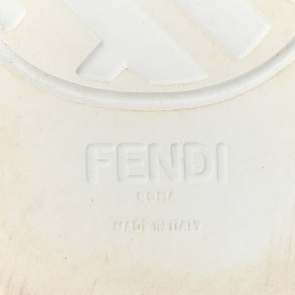 Fendi Nappa FF Embossed Rise Low Top Sneakers 37 White 7 of 9