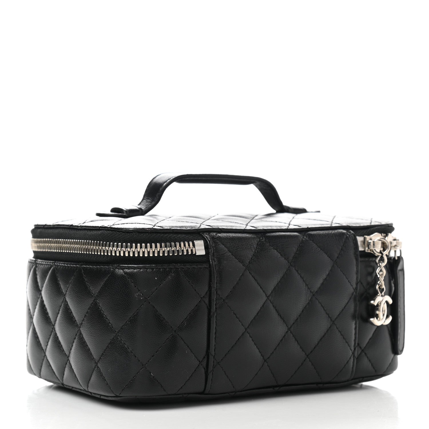 Chanel Lambskin Quilted Jewelry Case Black 3 of 10