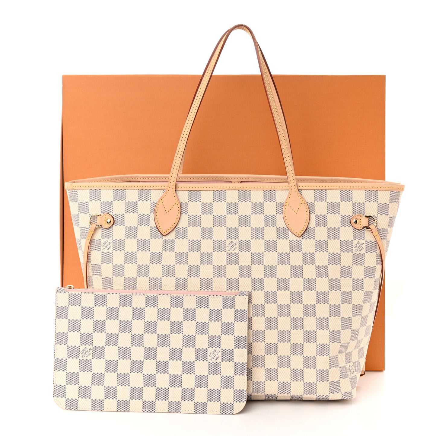 Damier Azur Neo Neverfull MM Rose Ballerine