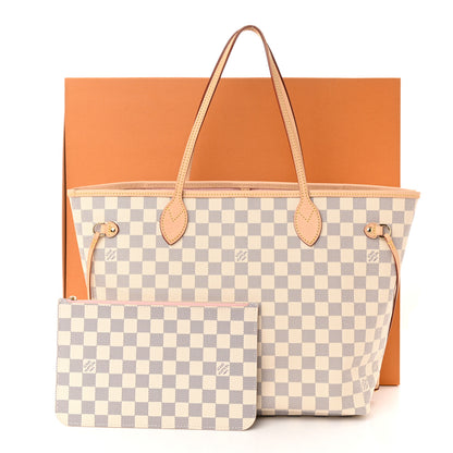 Louis Vuitton Damier Azur Neo Neverfull MM Rose Ballerine 11 of 11