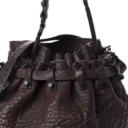 Alexander Wang Pebbled Lambskin Diego Bucket Bag Beet Black Hardware 11 of 11