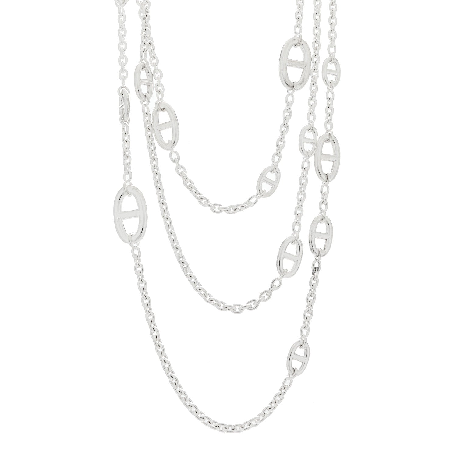 Hermes Sterling Silver Farandole Necklace 160 1 of 6