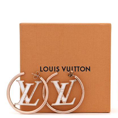 Louis Vuitton Brass Mother of Pearl Stellar Earrings Rose Gold 7 of 7