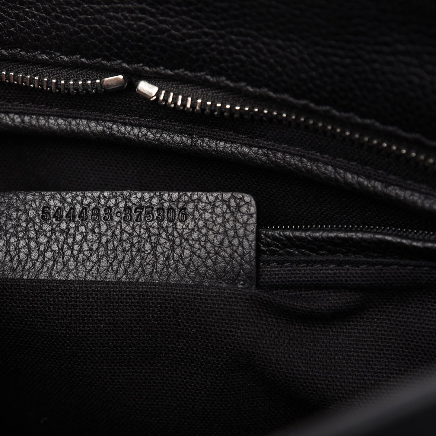 Pebbled Calfskin Snakeskin Small Skull Padlock Zip Around Tote Black