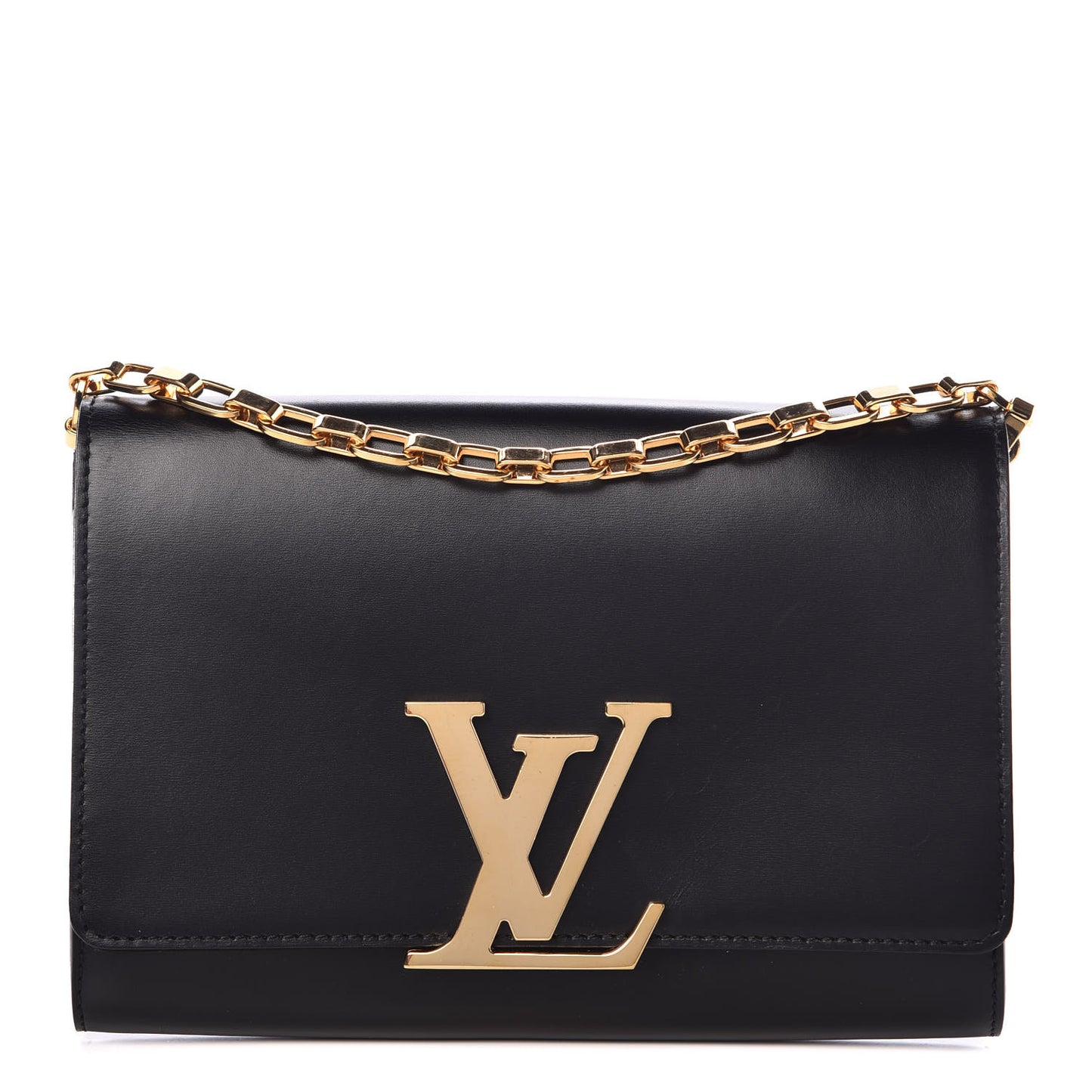 Calfskin Chain Louise GM Black