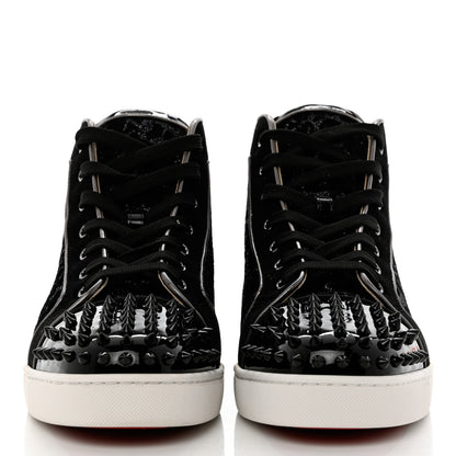 Christian Louboutin Velvet Lou Spikes Orlato Sneakers 46 Black Dark Gunmetal 2 of 8