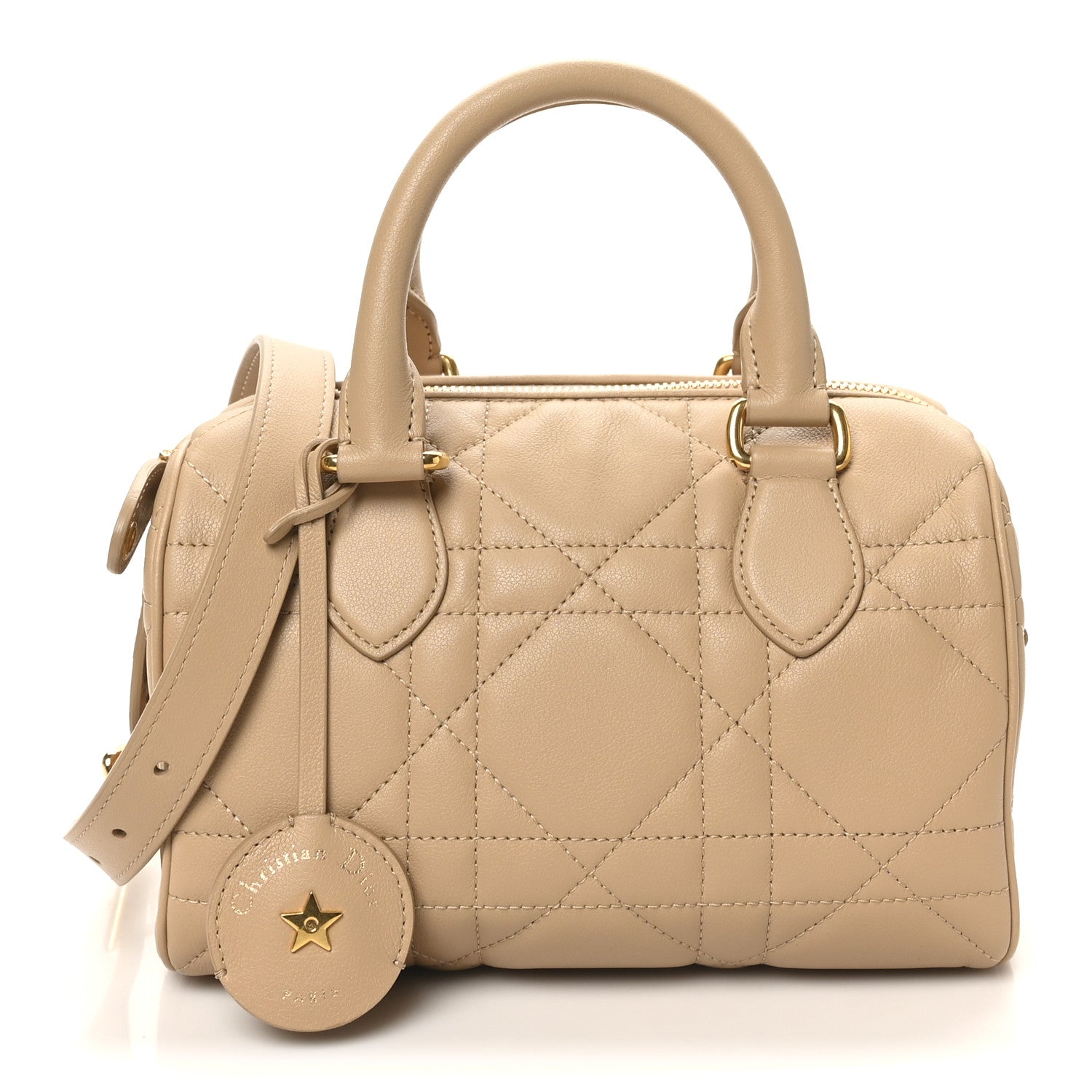 Christian Dior Calfskin Macrocannage Groove 20 Bag Biscuit 1797298