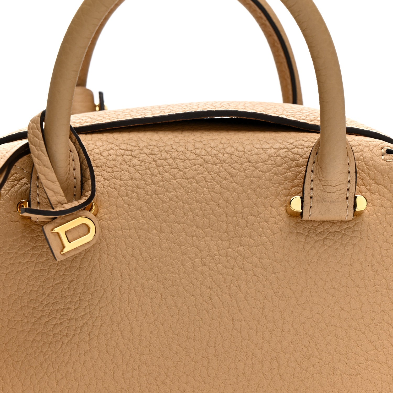 Delvaux Taurillon Soft Nano Cool Box Satchel Latte 1784419