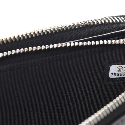Chanel Grained Calfskin Quilted CC Box Clutch With Chain Black 10 of 12