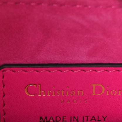 Christian Dior Supple Calfskin Mini Saddle Bag With Strap Passion Pink 6 of 8