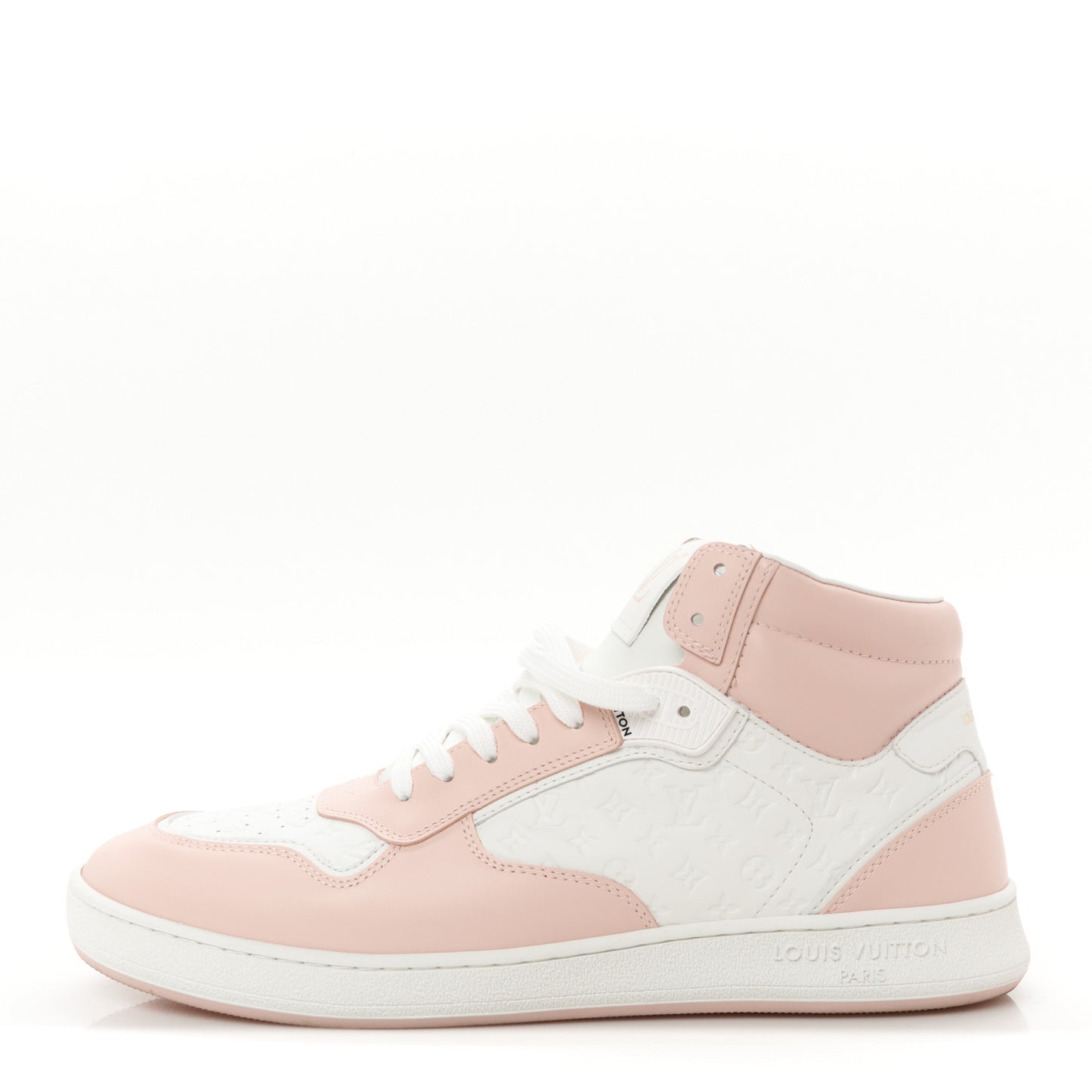 Calfskin Monogram Womens LV Stadium Mid Top Sneaker 42 Rose Clair Pink